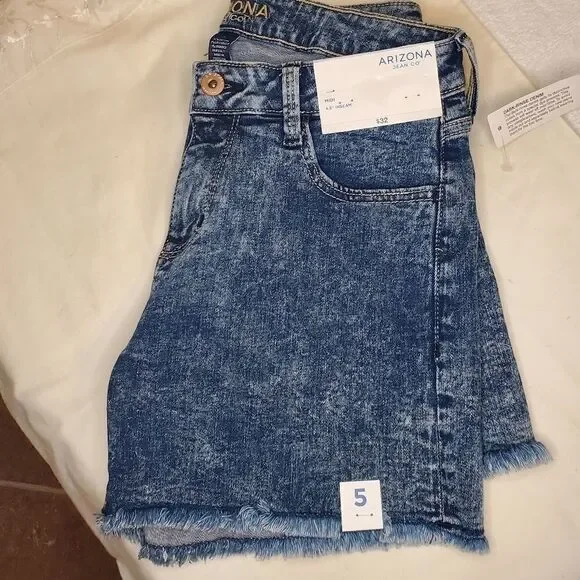 Arizona Womens Mid RiseDenim Short- - Picture 8 of 10